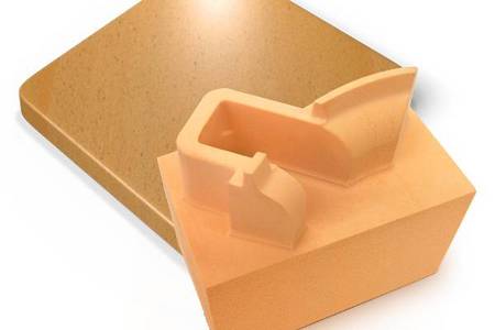 Plastic foams such as ureol, polystyrene foam, etc.
